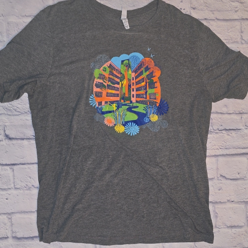 St Jude Mural Bella Canvas Heather Gray T-Shirt